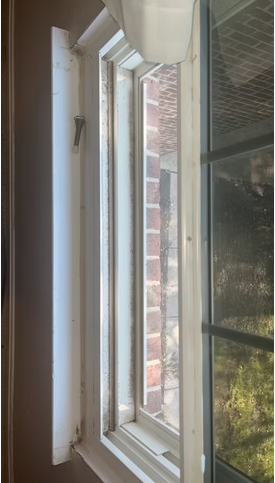Window track and sill before detailing